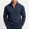 thumbnail image 2 of SAWOBUUN Mens 1/4 Zip Pullover Long Sleeve Shirt Lightweight Athletic Workout Top Breathable Performance Sweatshirt, 2 of 9