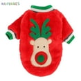 thumbnail image 2 of BadPiggies Pet Dog Fleece Sweater Winter Clothes Warm Thickening Coat Jacket Xmas Reindeer Pajamas for Puppy Small Dog Cat (XS, Red), 2 of 8
