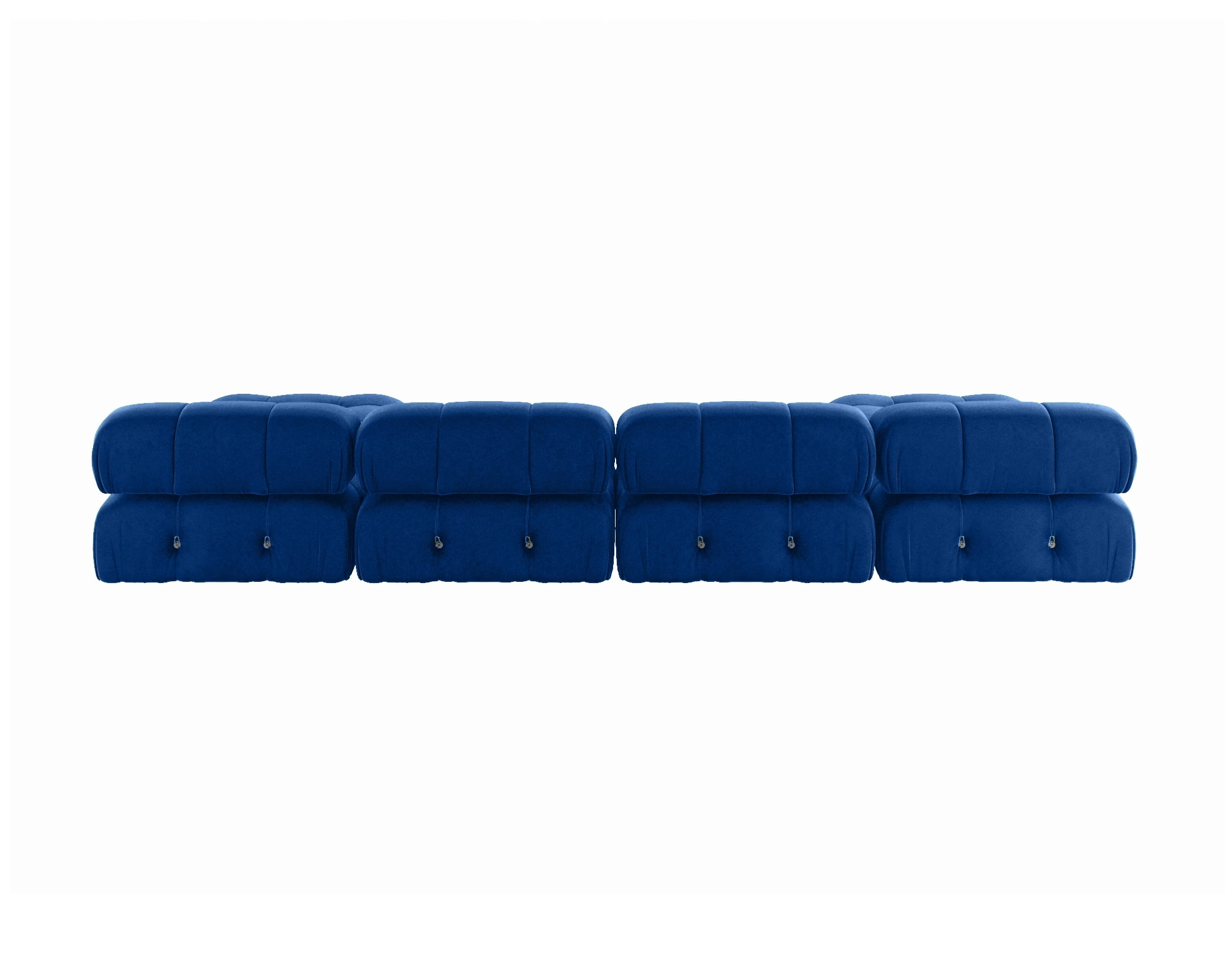 bokifol 139"Modular Sectional Sofa with Movable Ottomans for Living Room,6-Seat U Shaped Couch Sofa Set with Suede Fabric for Bedroom and Apartment,Blue