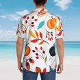 thumbnail image 6 of Balery Autumn Pumpkins Fall Leaves Print Men's Hawaiian Shirts Short Sleeve Beach Shirt Relaxed Fit Vacation Button Down Shirts-X-Large, 6 of 9