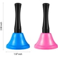 thumbnail image 3 of 24 Pieces Metal Steel Hand Bell Call Service Colorful Note Musical Instruments Handbell with Black Wooden Handles for School Dinner Calling Decor, 8 Colors, 3 of 6