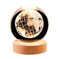 thumbnail image 1 of DOLITY D Night Light 6cm Wooden Base Home Decoration Ornament Sphere Lamps Table Lamp StyleF, 1 of 9