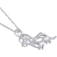 thumbnail image 2 of Arista Diamond Accent Silver Tone Puppy Pendant in Brass, 18", 2 of 2