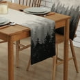thumbnail image 2 of Grey Forest Tree, Table Runner 48 Inches, Retro Mountain Wood-land Misty Landscape Bed Runner Dresser Scarves Tabletop for Indoor Outdoor Parties/Ceremony/Banquet, 13" x 48", 2 of 8
