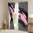 thumbnail image 3 of Homewish Black Pink Splash Black Out Curtains For Teens Boys Girls,Abstract Graffiti Curtains Pack of 2 (42x63 Each),Vintage Aesthetic Bedroom Curtains,Luxury Bedroom Decor, 3 of 6