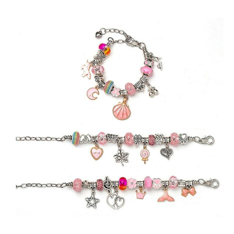 Charm Bracelet Making Kit 166 Pcs Jewelry Making Kit with Beads  Charms and Chains Bracelet $7.99 ($16) - Deal Brainer