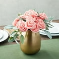 100 Pcs Light Red Artificial Flowers, Bulk Pack Foam Roses With No Stem ...