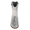 thumbnail image 4 of Laura Ashley Girls Cowgirl Boots. (Little Kids Toddler)Silver Metallic, Size: 8, 4 of 6
