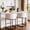 Oatmeal, variant on CONCETTA 27" H Barrel Bar Stool, Modern Counter Height Barstools with Linen Fabric Upholstered Seat, 350lbs Capacity Kitchen Island Chair, Bar Stools with Metal Sled Base and Footrest for Kitchen