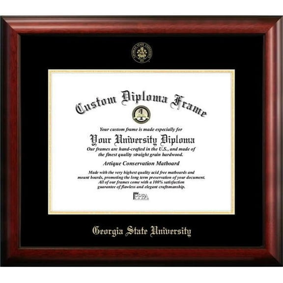 Campus Images GA973GED-1714 17 x 14 in. Georgia State University Gold Embossed Diploma Frame - Satin Mahogany