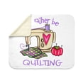 thumbnail image 4 of CafePress - I'D Rather Be Quil - Sherpa Fleece Throw Blanket 60" x 50", 4 of 5