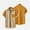 Gold, variant on Babysbule Mens Shirts Men Casual Solid Buttons Beach With Pocket Turndown Short Sleeve Shirt Blouse
