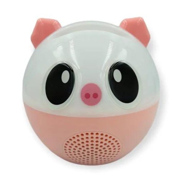 Lámpara con bocina Gadgets and Fun En forma de cerdito con luces RGB
