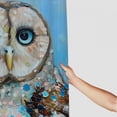 thumbnail image 3 of Orinice Owl Blue Eyes Brown Beak Bathroom Decor Set with Hooks | Colorful Luxurious Polyester Fabric Shower Curtain Set 60x72, 3 of 7