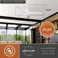 thumbnail image 4 of Vaxcel Curtiss 52-in. White Contemporary Indoor Outdoor Propeller Ceiling Fan with Wood Blades, Integrated LED Light Kit and Remote, 4 of 9