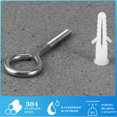 thumbnail image 4 of Eease 10pcs 304 Stainless Steel Self Tapping Screw Eye Bolt Ring Hook with Expansion Pipe(Closed ), 4 of 6