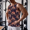 thumbnail image 3 of Wukai Leopard Print Print Men’s Workout Tank Top Sleeveless Muscle T shirt Gym Running Fitness Tank Top-X-Large, 3 of 7