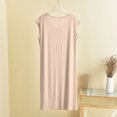 thumbnail image 3 of Asxite Plus Size Womens Pajamas Solid Sleeveless Round Neck Loose Breathable Casual Loungewear Nightgown, 3 of 5