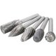 thumbnail image 5 of Tungsten Carbide - Double Cutter Rotary Burr Set For Woodworking Engraving Die Grinder Carving Burr Bit Set 5 PCS 6mm Shank 10mm Head, 5 of 5