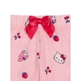 thumbnail image 3 of Hello Kitty x Wonder Nation Girls Short Sleeve Top and Sleep Pants Pajama Set, 2-Piece, Sizes 4-18, 3 of 3