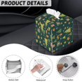 thumbnail image 7 of FUIALDOLG Modern Tissue Box Cover Square PU Leather Car Tissue Holder Waterproof Facial Paper Organizer Dispenser for Bathroom, Vanity Countertop, Tabletop, Green Christmas Trees, 7 of 7