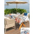 thumbnail image 4 of Outdoor Tablecloth with Umbrella Hole and Zipper, Blue Pumpkin Coastal Fall Rectangle Table Cloth 52x70 Inch Waterproof Tablecloth, Thanksgiving Starfish Summer Beach Picnic Table Cover for Patio, 4 of 7