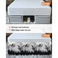 thumbnail image 6 of Snow Mountain Bed Skirt California King Size 16" Drop Nature Scenery Black Forest Vintage Style Ruffled Wrap Around Bed Skirts Adjustable Elastic Bedskirt Dust Ruffle for California King Size Bed, 6 of 7