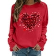 thumbnail image 5 of FDGIU Women's Valentine's Day Sweatshirt - Cute Red Graphic Pullover, Warm & Soft Comfy Holiday Gift, 5 of 7