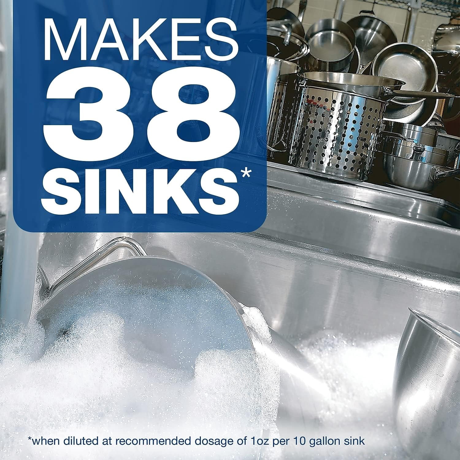 Manual Pot & Pan Dish Detergent, 38 oz Bottle, 8/Carton