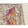 thumbnail image 2 of HomeRoots 366419 94 x 94 in. Magenta Olefin & Frieze Round Rug, 2 of 3