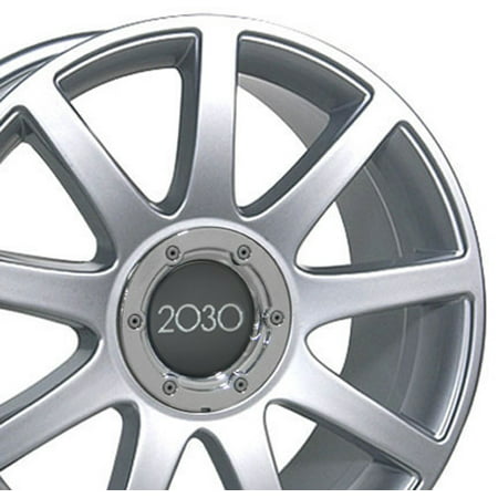 OE Wheels 18 Inch RS4 Style | Fits Volkswagen CC Beetle Audi A3 A8 A4 A5 A6 TT | AU04 Painted Silver 18x8