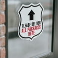 thumbnail image 4 of Please Deliver All Packages Here Up (2 Pack) 6 inch X 6 inch Shield Shaped Heavy Duty 3.2 mil Vinyl Decals Weather Resistant Made in the USA, 4 of 5