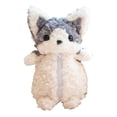 thumbnail image 3 of Estuche de peluche con forma de perro para lápices, bolígrafos y otros artículos de papelería. Gris, 3 of 9