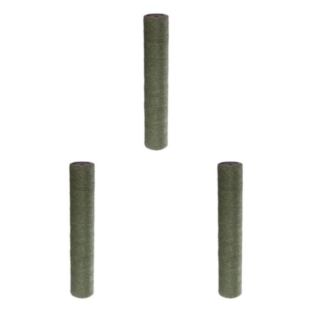 Transemion 1Pack Scratch Post Refill Pole Grinding Protect Claw Rope Nails Sisal cat Green H 25cm Dia 7cm 3Set
