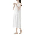 thumbnail image 2 of Women 100% Cotton Long Slips Full Slips For Under Dress Lace Chemise Camisoles Slip Dress Petticoat, 2 of 6