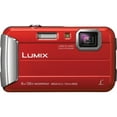 thumbnail image 3 of Panasonic Lumix DMC-TS30 Digital Camera (Red) (DMC-TS30R) - Bundle - With LED Video Light +  Soft Bag + 12 Inch Flexible Tripod +  Cleaning Set, 3 of 5