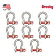 thumbnail image 2 of 8 Pack Crosby G-209, 7/8"Anchor Shackle Forged Carbon Steel w/Alloy Screw Pin Shackle Load Limit # 6.5Tons (85,980 lbs)| Heavy Duty D Ring Shackle for Vehicle Recovery - 1018516, 2 of 9