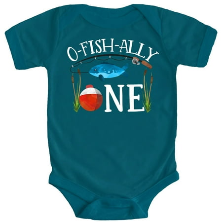 

O-Fish-Ally One Boys 1st Birthday Bodysuit for Baby Boys Fishing First Birthday Outfit Oceanside Bodysuit 18 Months