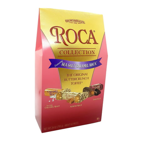 Roca Collection 3 Flavors: Almond Roca, Sea Salt Caramel Roca, & Dark Roca 28 Oz. 63