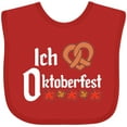 thumbnail image 3 of Inktastic Ich Liebe I Love Oktoberfest Pretzel Heart Boys or Girls Baby Bib, 3 of 4