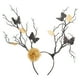 thumbnail image 1 of KAKOWELY Diadema con ramas de árbol, diadema con flores simuladas y mariposas, diadema para fiesta de cosplay, 1 of 5