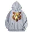 thumbnail image 4 of CONZONE Men's Hoodies Long Sleeve Pullover Hoodie for Men Tiger Graphic Hooded Sweatshirts With Pocket, 4 of 4