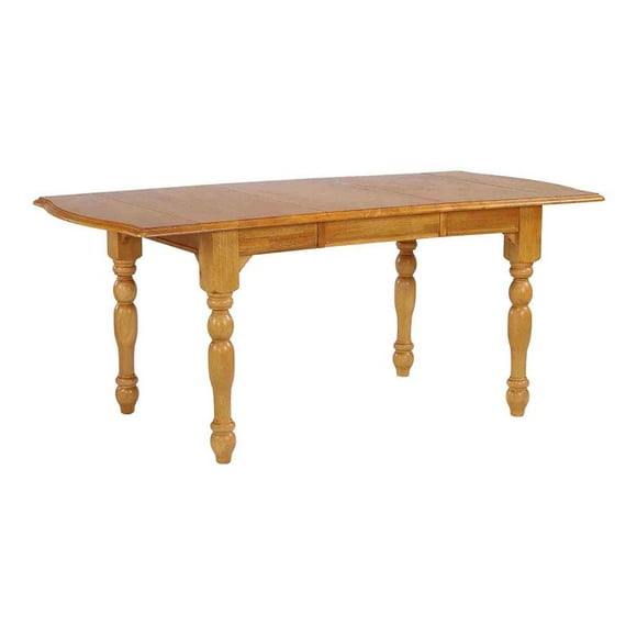 Sunset Trading Oak Selections 72" Drop Leaf Extendable Wood Dining Table in Oak