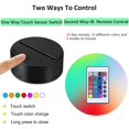 thumbnail image 5 of 4 Pack 3D Night LED Light Lamp Base + Remote Control + USB Cable, FYBTO Adjustable 16 Colors Light Show Display Stand for Acrylic and Plexiglass, Decorative Lights for Room Shop Bar, 5 of 5