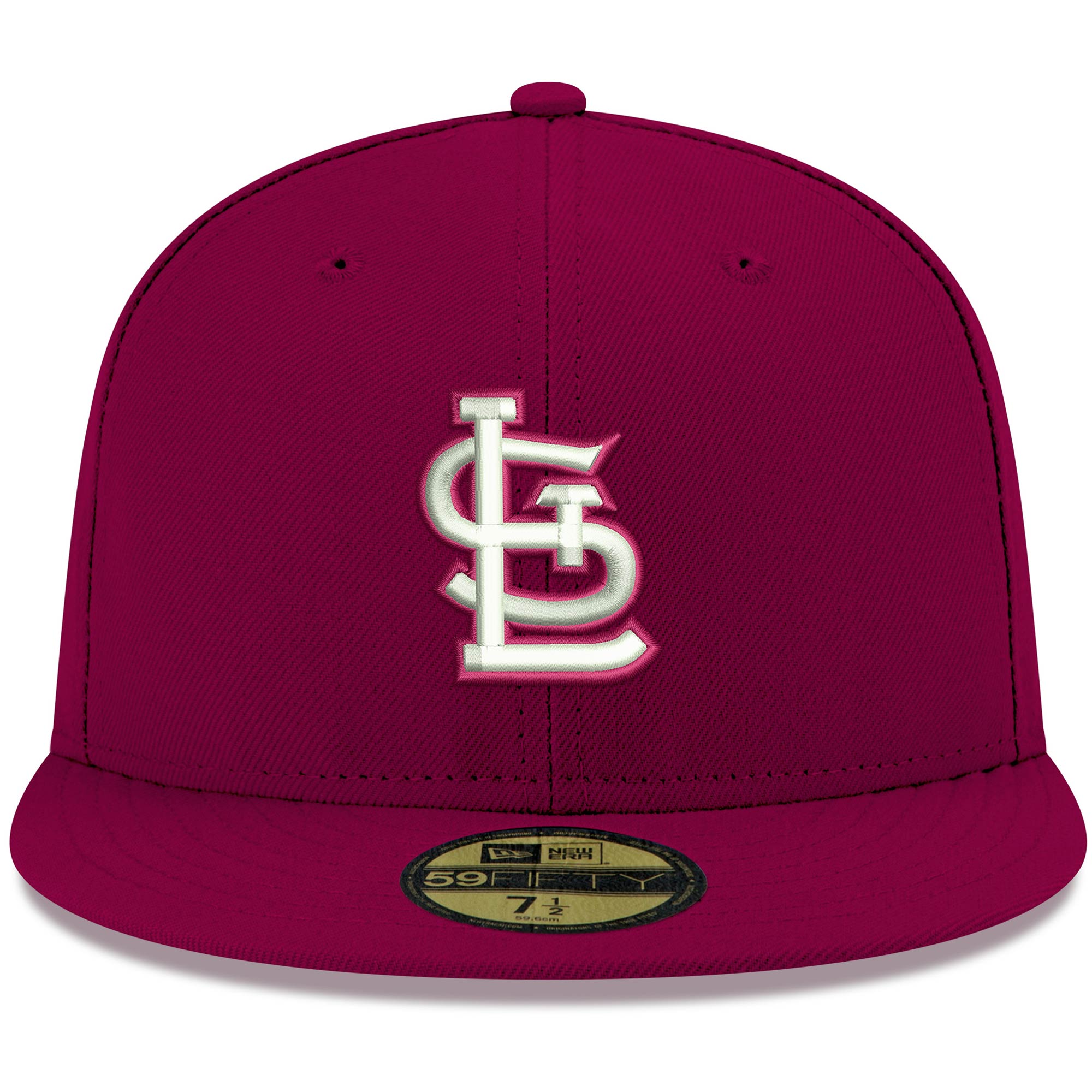 Men's New Era Cardinal St. Louis Cardinals White Logo 59FIFTY Fitted Hat - image 2 of 5