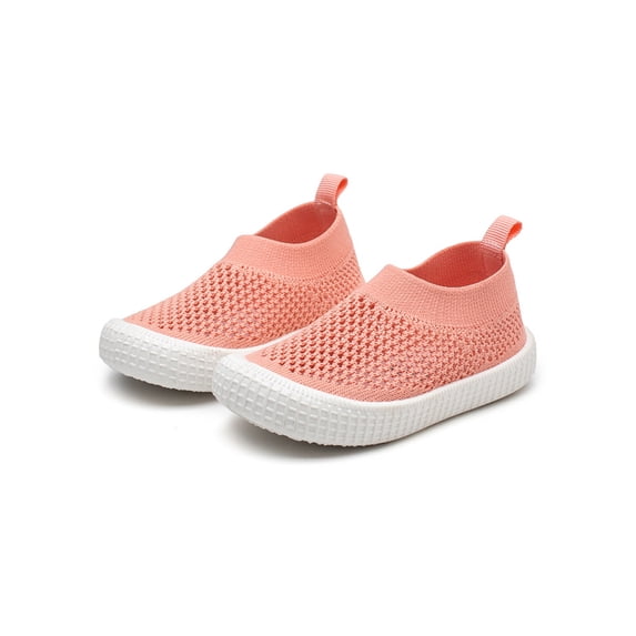Gomelly Kids Casual Sneaker Breathable Sock Sneakers Slip On Walking Shoe Comfort Shoes Boys Girls Unisex-Child Dark Pink 8C