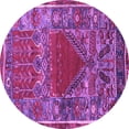 thumbnail image 1 of Ahgly Company Indoor Round Persian Purple Traditional Area Rugs, 3' Round, 1 of 4