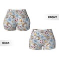 thumbnail image 5 of Lsque Summer Time With Gnome Pattern High Waisted Biker Shorts for Women-Tummy Control Fitness Athletic Workout Running Yoga Gym Shorts,Moisture-Wicking-Medium, 5 of 9