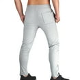 thumbnail image 3 of BROKIG Mens Slim Fit Pants Zip Gym Joggers Sports Athletic Trousers Workout Sweatpants Casual Track Pants with Pockets (XX-Large, Light Grey), 3 of 7