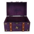 thumbnail image 2 of El Cofre del Tesoro Retro, Caja de Almacenamiento de Joyas de Cuero de Retro Conpa de Bisagras, Cofre del Tesoro decorado en el Dormitorio de la Oficina Familiar, 2 of 7